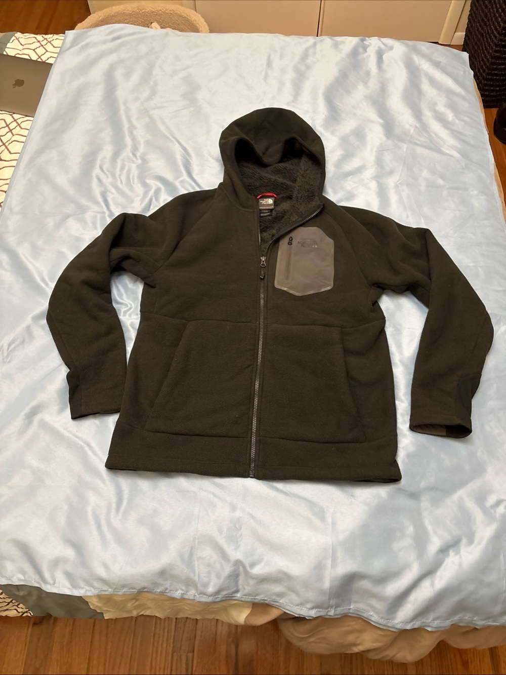 The North Face Chimborazo Mens Medium Black Fleece Full Zip Hoodie Jacket